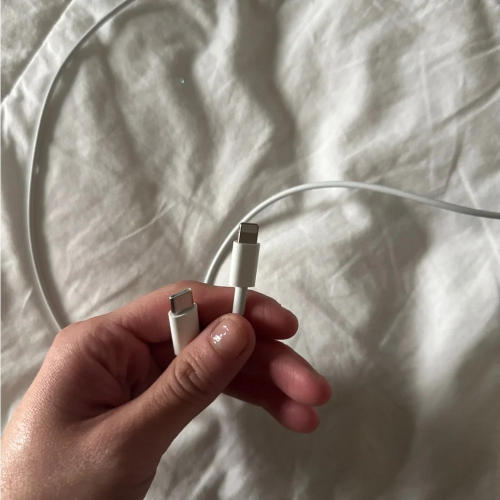 3ft White USB-C to 8-Pin Fast Charging Cable for iPhone iPad iOS